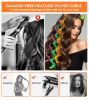 30 Pcs Heatless Hair Curlers Wave Curls Styling Kit with 2 Pcs Styling Hooks, No Heat Hair Curlers for Women Girls (6 Colors, 30 cm/11.81 inch)