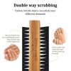 Wooden Cleaning Finger Nail Brush with Nylon Charcoal Bristles & Hanging Rope Double Sided Fingernail Brush for Scrubbing Fingernails and Toes Beechwo