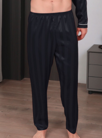 Ice Silk Fabric Single Trousers (Option: Black-XL)