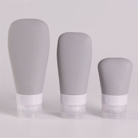 1Pc Reizen Cosmetica Flessen Silicagel Mini Lege Container Huidverzorging Douchegel Shampoo Potten Gereedschap Draagbare Extrusie Bottelen (Color: grey, Capacity: 90ml)